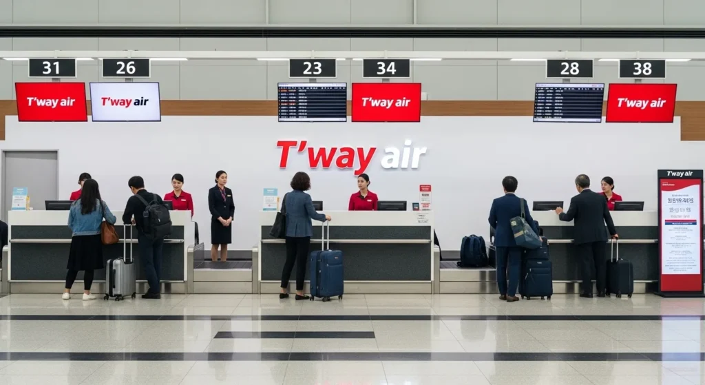 인천공항 티웨이항공 카운터