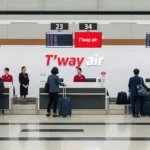 인천공항 티웨이항공 카운터