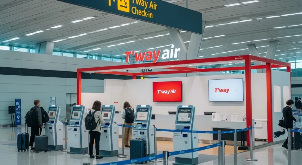 김포공항 티웨이항공 부스위치